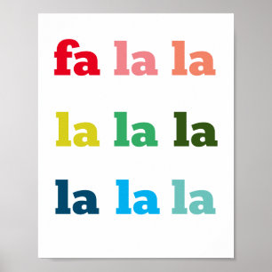 Fa La La La La Art print kerstkarol goed
