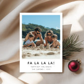 Fa La La La La Beach Familie Kerstkaart