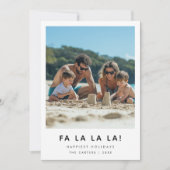 Fa La La La La Beach Familie Kerstkaart (Voorkant)