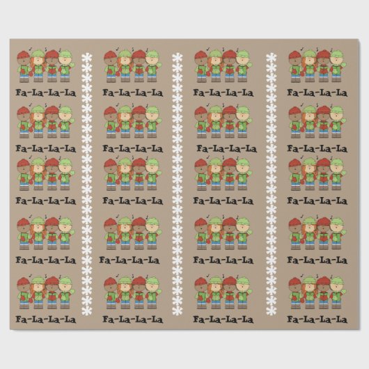 Fa-La-La-La-La Cadeaupapier (Vlak)