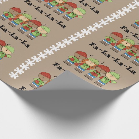 Fa-La-La-La-La Cadeaupapier (Hoek)