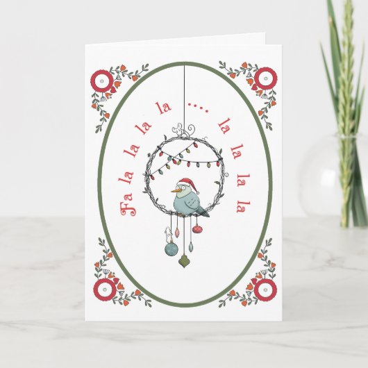 Fa la la la la Christmas Kaart (Voorkant)