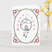 Fa la la la la Christmas Kaart (Gele Bloem)