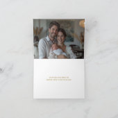 Fa La La La La Gouden Script Foto Kerstmis Feestdagen Kaart (Binnen)