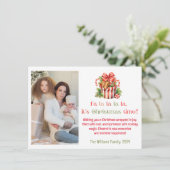 Fa la la la la, het is kersttijd, foto leuk feestdagenkaart (Staand voorkant)