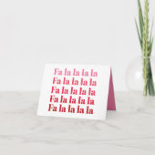 "Fa La La La La" kerstblank Notecard Bedankkaart (Voorkant)