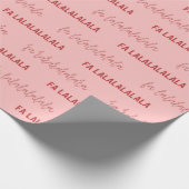 Fa La La La La Kerstcadeau Cadeaupapier (Hoek)