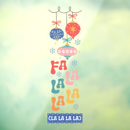 Fa la la la La Kerstdecoraties Vakantie Raamsticker