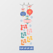 Fa la la la La Kerstdecoraties Vakantie Raamsticker (Vel)