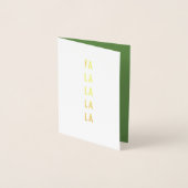 Fa la la la la, kerstfeestdag foto Groetings foto Folie Kaarten (Voorkant)