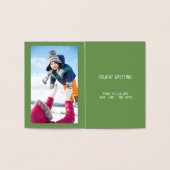 Fa la la la la, kerstfeestdag foto Groetings foto Folie Kaarten (Binnen)