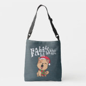 Fa La La La La kerstkat Singing Crossbody Bag Tas (Achterkant)