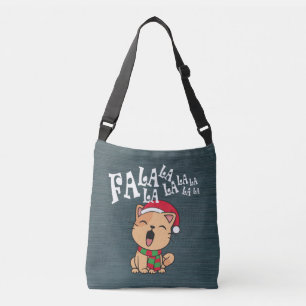 Fa La La La La kerstkat Singing Crossbody Bag Tas