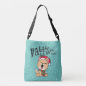 Fa La La La La La Kerstdog Singing Crossbody Bag Tas (Achterkant)