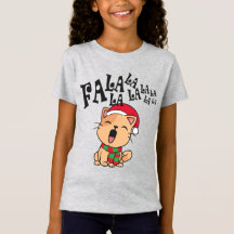 Fa La La La La La La kerstkat, die het Shirt van J