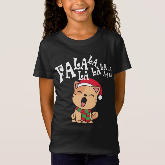 Fa La La La La La La kerstkat, die het Shirt van J (Voorkant)
