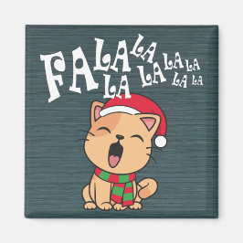 Fa La La La La La La kerstkat Singing Magnet