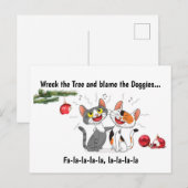Fa-la-la-la-la, la-la-la-Cats Briefkaart (Voorkant / Achterkant)