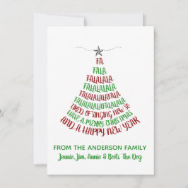 Fa La La La La La La La kerstboom Humor Holiday Feestdagenkaart
