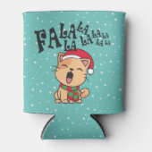 Fa La La La La La La La kerstkat Singing | KOELBOX Blikjeskoeler (Voorkant)