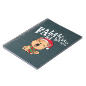 Fa La La La La La La La kerstkat Singing | NOTITIE Notitieboek (Linkerzijde)