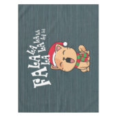 Fa La La La La La La La kerstkat Singing | Tablecl Tafelkleed (Voorkant)