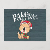 Fa La La La La La La La La Kerstdog Singing | BRIE Briefkaart (Voorkant)