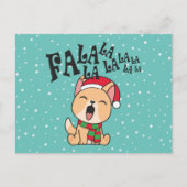 Fa La La La La La La La La Kerstdog Singing | BRIE Briefkaart (Voorkant)