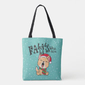 Fa La La La La La La La La Kerstdog Singing | CANV Tote Bag (Achterkant)