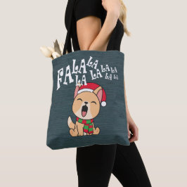 Fa La La La La La La La La Kerstdog Singing | CANV Tote Bag
