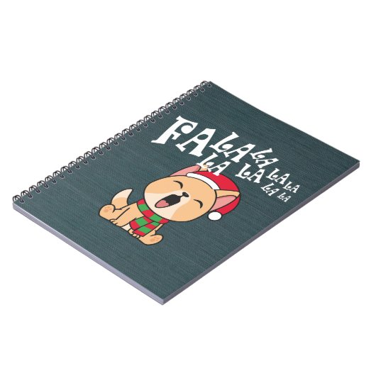 Fa La La La La La La La La Kerstdog Singing | NOTI Notitieboek (Linkerzijde)