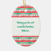 Fa La La La La La La Llama Kerstmis Keramisch Ornament (Achterkant)