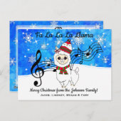 Fa La La La La Lama persoonlijke kerstmis Briefkaart (Voorkant / Achterkant)