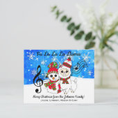 Fa La La La La Lama persoonlijke kerstmis Briefkaart (Staand voorkant)
