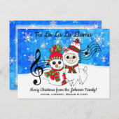 Fa La La La La Lama persoonlijke kerstmis Briefkaart (Voorkant / Achterkant)