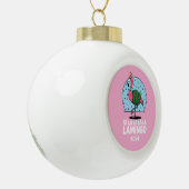 Fa La La La La Lamingo Keramische Bal Ornament (Links)