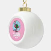 Fa La La La La Lamingo Keramische Bal Ornament (Rechts)
