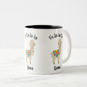 Fa La La La La Llama kerstlama's Tea Coffee Mok (Voorkant rechts)
