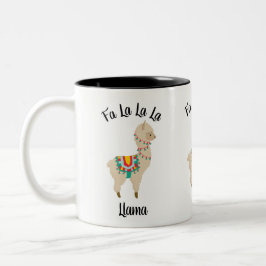 Fa La La La La Llama kerstlama's Tea Coffee Mok