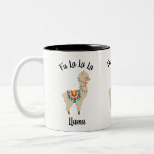 Fa La La La La Llama kerstlama's Tea Coffee Mok