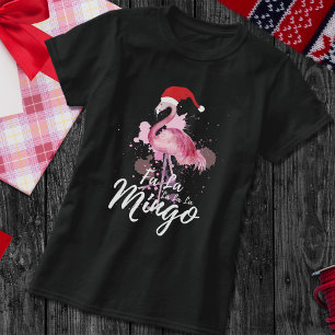 Fa la la la la Mingo Flamingo Kerstmis Tri-Blend Shirt
