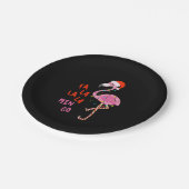 Fa La La La La mingo Flamingo voor kerstfeestdagen Papieren Bordje (Gekanteld)