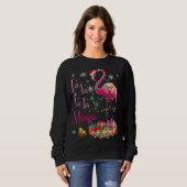 Fa La La La La mingo Flamingo voor kerstmis Trui (Voorkant volledig)