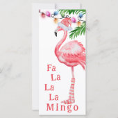 Fa La La La La Mingo Foto Flamingo Kerstkaart (Voorkant)
