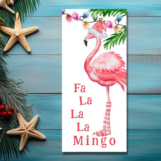 Fa La La La La Mingo Foto Flamingo Kerstkaart
