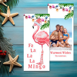 Fa La La La La Mingo Foto Flamingo Kerstkaart