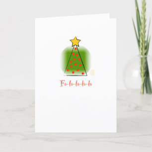 Fa-la-la-la-la Mod Kerstboom Feestdagen Kaart