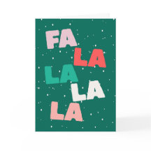 Fa la la la la Mooie Kerstkaart