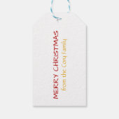 Fa La La La La Rood en Gouden Kerstmis Cadeaulabel (Achterkant)