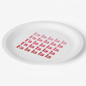 "Fa La La La La" Roze kerstpapieren Bord (Gekanteld)